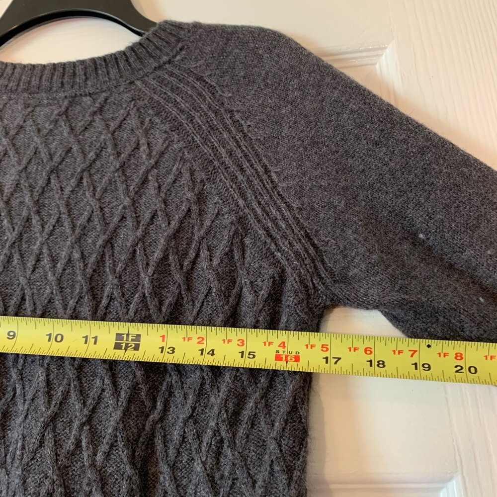 warm comfy sweater gray woven look long JCpenny - Picture 7 of 8